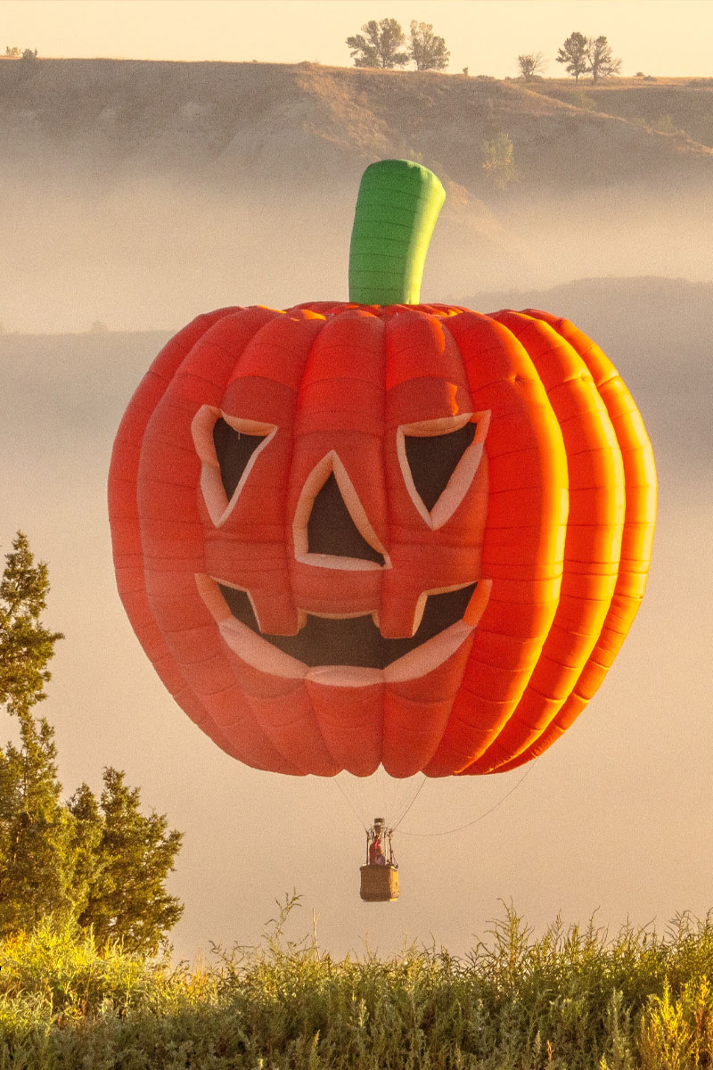 Ms Autumn Pumpkin Shaped Hot Air Balloon